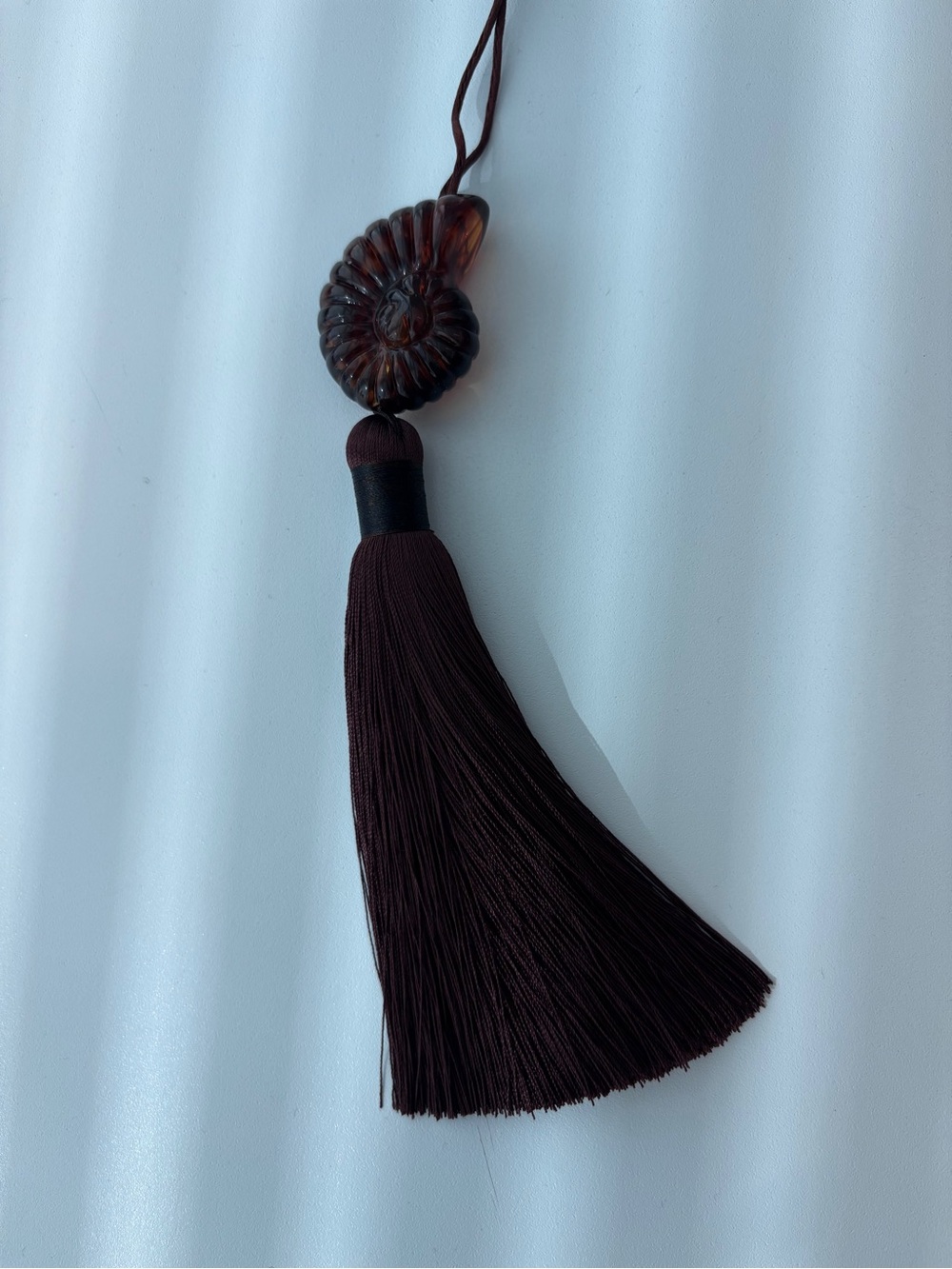 ammonites shell Tassel brown chocolate Necklace